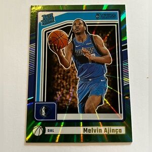 Donruss Rated Rookie Melvin Ajinca Mavericks Card NBA 238 Green Laser